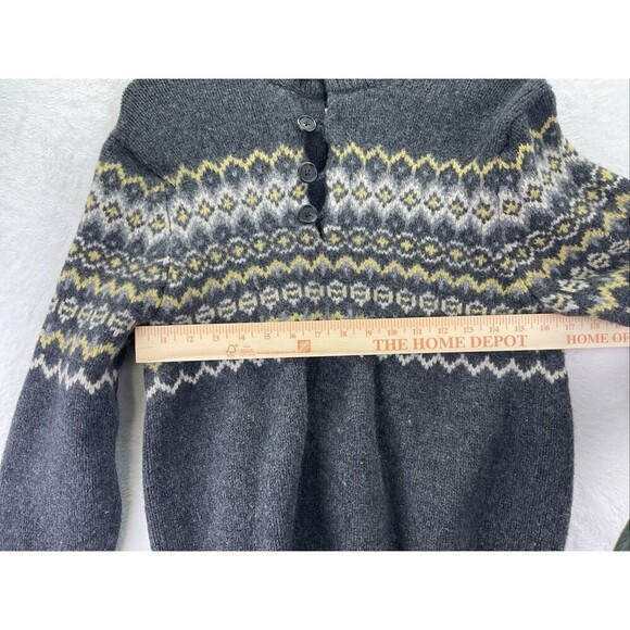 Brooks Brothers Handknit Lambswool 5 Button W/ Loop Mock Neck Medium - Picture 5 of 8